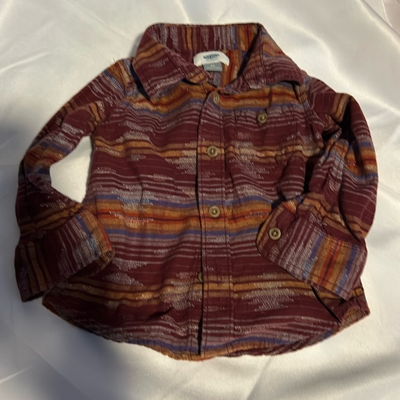 2/$10 Old Navy long sleeve button down Size 2T shirt with retro vibes - Picture 1 of 6